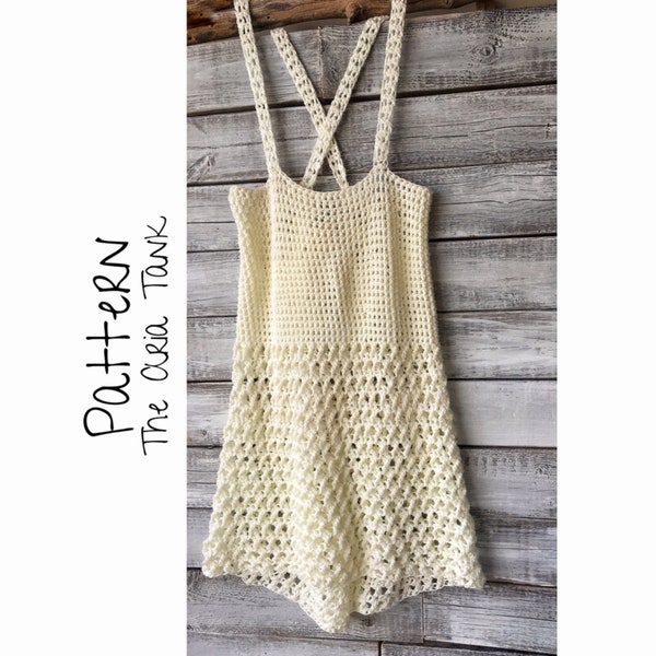 Crochet PATTERN/ The Aria Tank/ Retro 70's Boho Top/ Summer Retro Tank Top/ Crochet Summer Top