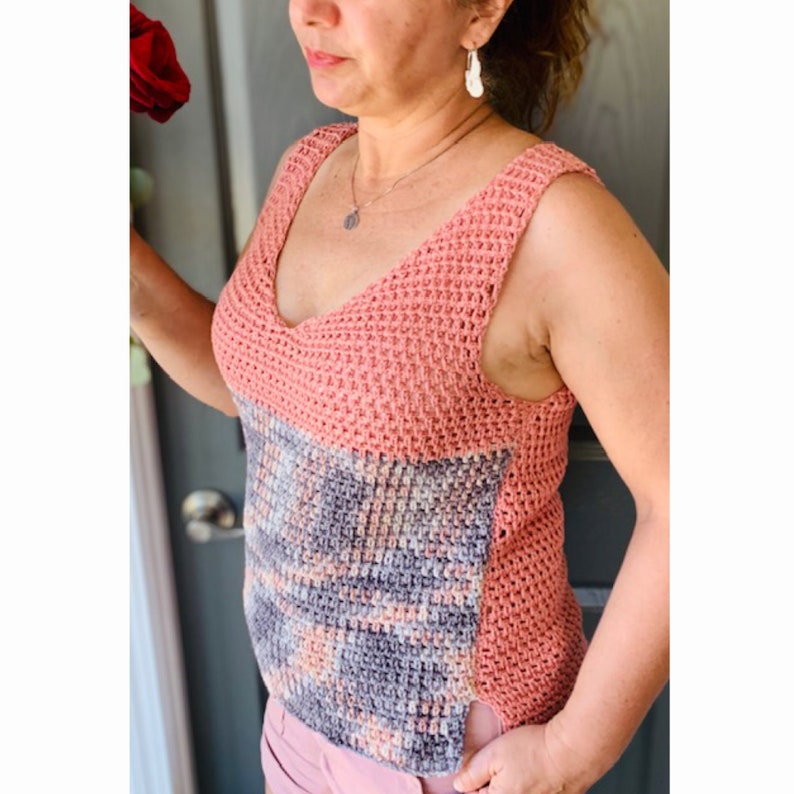 Crochet Pattern/ Crochet Top Pattern// The Wren Tank Tee// Crochet Tank Top Pattern// Crochet Tee Pattern// Crochet Top image 8