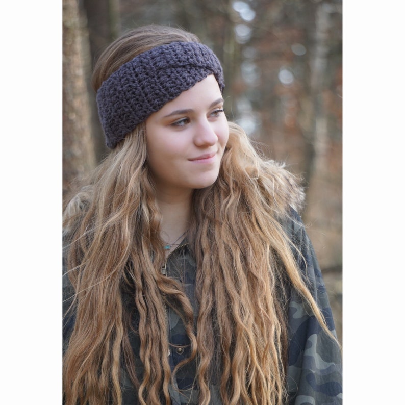 Crochet Pattern/ Crochet Ear Warmer Pattern/ The River EarWarmer/ Crochet Ear Warmer/ Twisted Headband/ Crochet Headband image 4