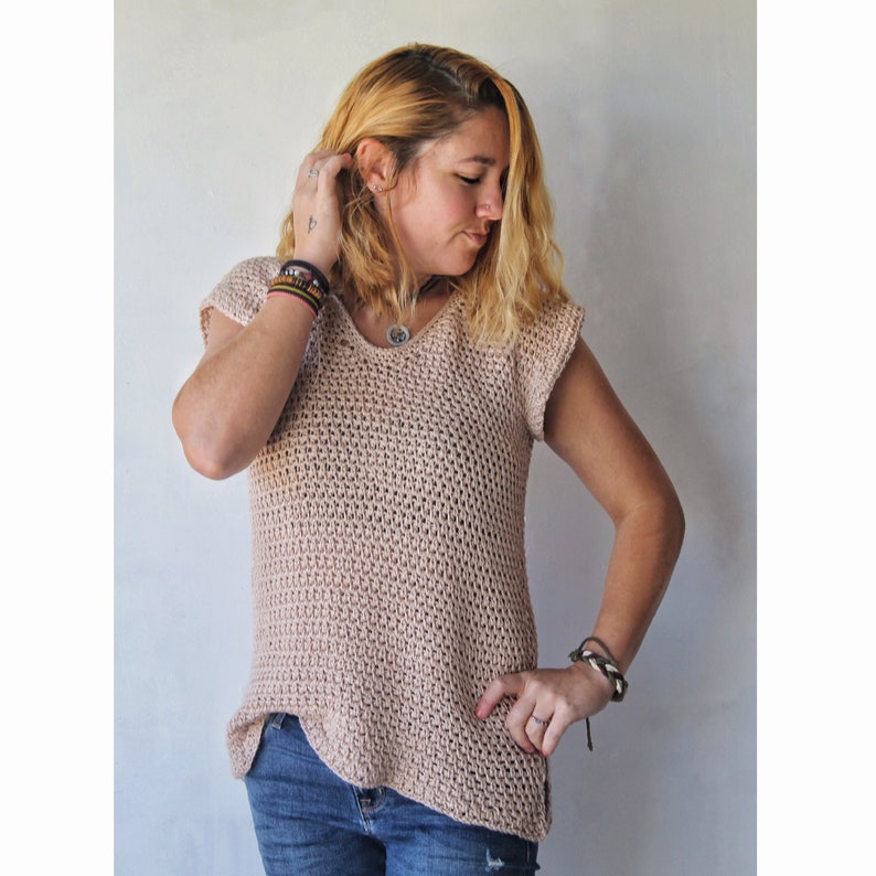 Crochet Pattern/ Crochet Top Pattern// The Wren Tank Tee// Crochet Tank Top Pattern// Crochet Tee Pattern// Crochet Top image 4