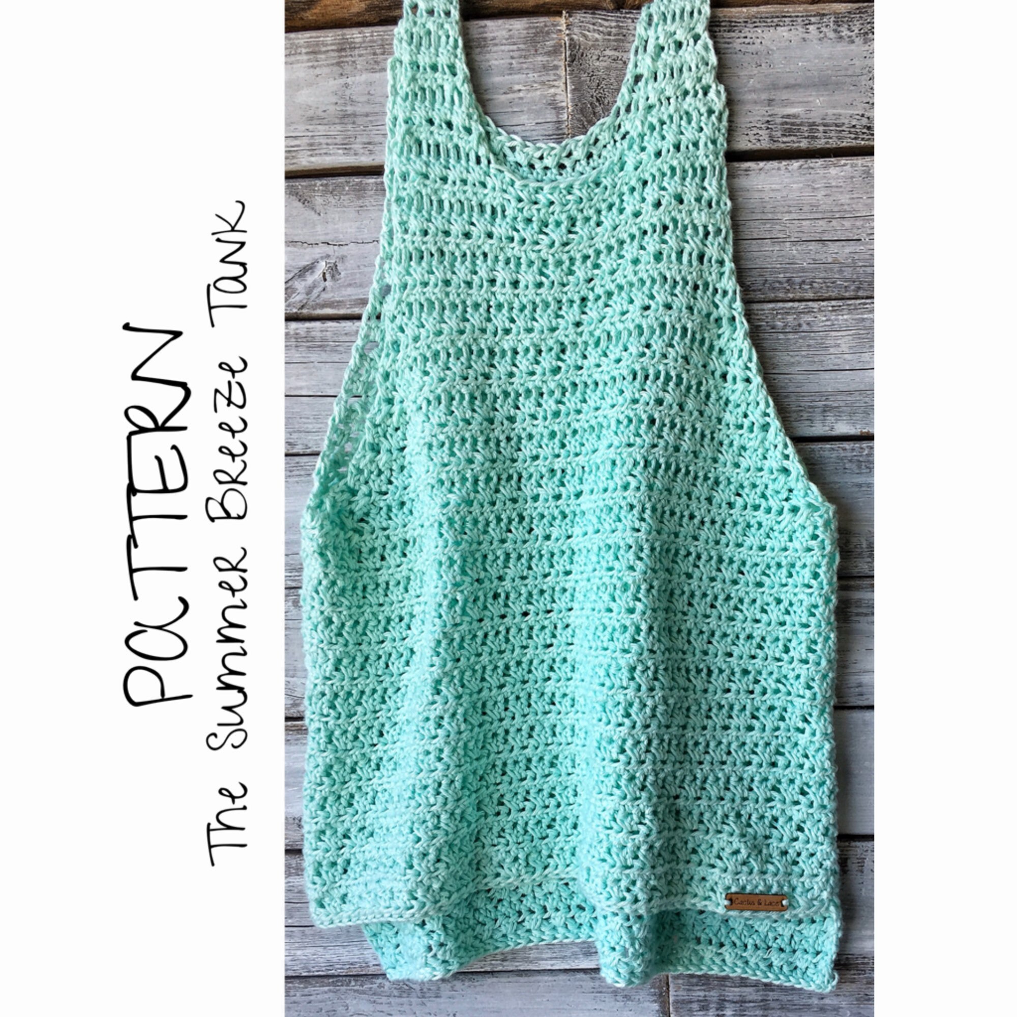 Summer Breeze Crocheted Blue and Green Tank Summer Breeze Crocheted Blue and Green Tank