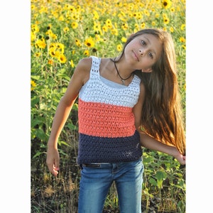 Crochet Pattern / The Kids Summer Breeze Tank/ Crochet Top Pattern/ Easy Crochet Tank Top Pattern/ PDF DIGITAL DOWNLOAD image 5