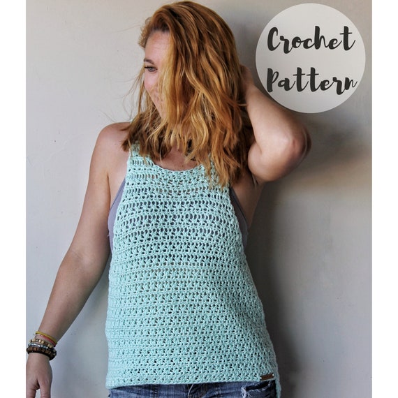 Summer Breeze Crocheted Blue and Green Tank Summer Breeze Crocheted Blue and Green Tank