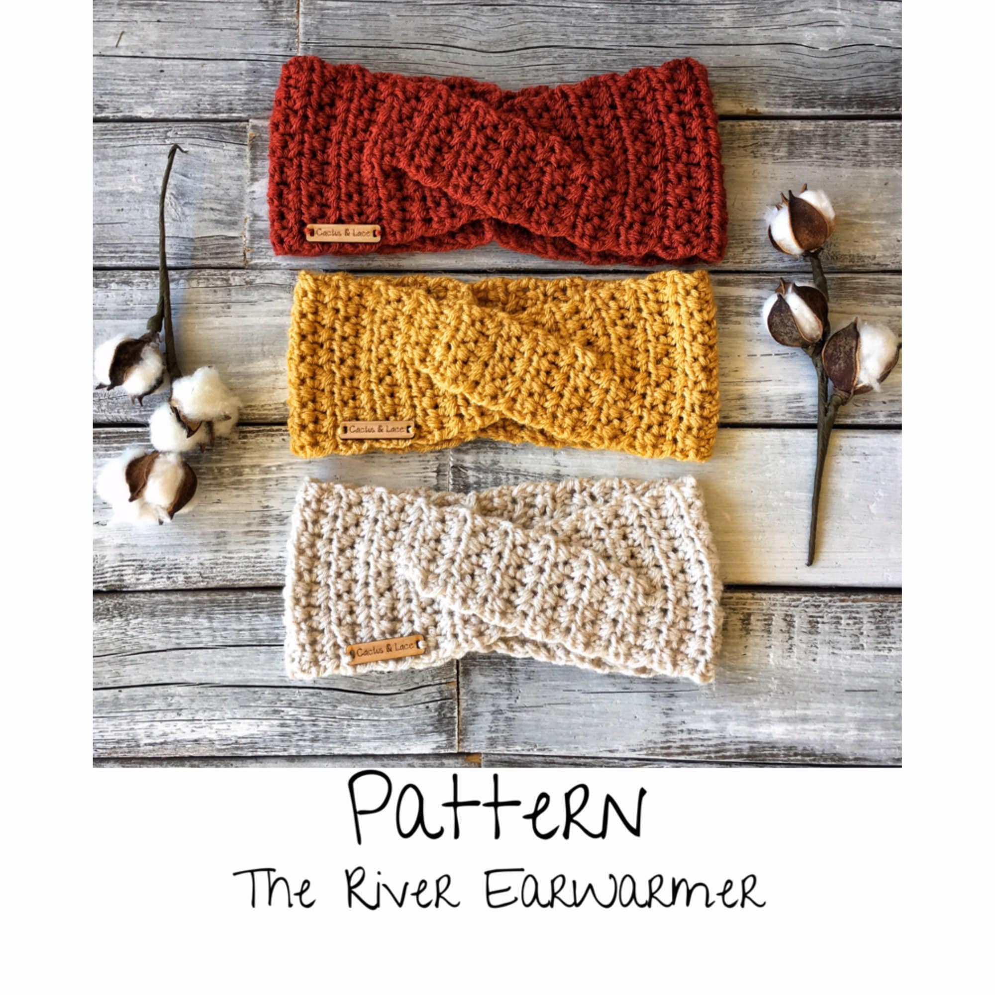 Haakpatroon/gehaakt patroon oorwarmer/The River EarWarmer/Gehaakte oorwarmer/Gedraaide hoofdband/gehaakte hoofdband