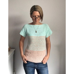 Crochet Pattern/ Crochet Tee Pattern/ The Harper Tee/ Easy Crochet Top Pattern/ Beginner Crochet Top Pattern image 8