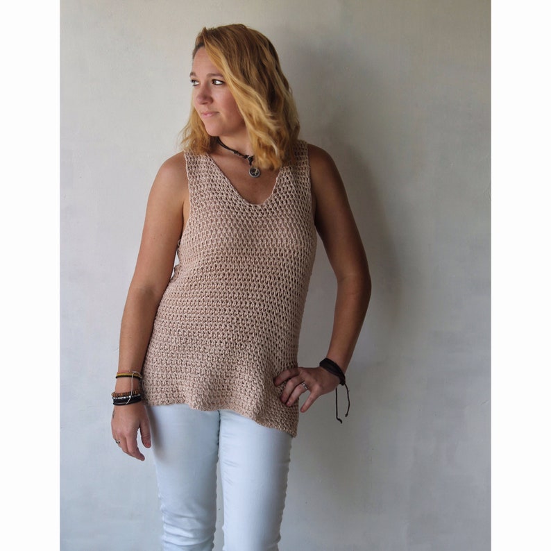 Crochet Pattern/ Crochet Top Pattern// The Wren Tank Tee// Crochet Tank Top Pattern// Crochet Tee Pattern// Crochet Top image 6