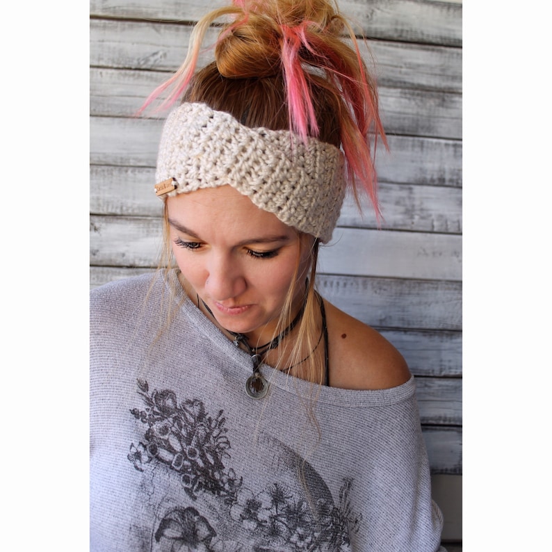 Crochet Pattern/ Crochet Ear Warmer Pattern/ The River EarWarmer/ Crochet Ear Warmer/ Twisted Headband/ Crochet Headband image 5