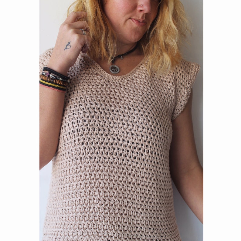 Crochet Pattern/ Crochet Top Pattern// The Wren Tank Tee// Crochet Tank Top Pattern// Crochet Tee Pattern// Crochet Top image 9