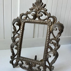 Vintage Brass Picture Frame | Vintage Ornate Brass Frame | Art Nouveau Frame