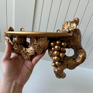 Vintage Resin Shelf Set | Wall Shelf | Vintage Floral Shelf | Set of 2 Vintage Shelves | Vintage Victorian style shelves | Hollywood Regency