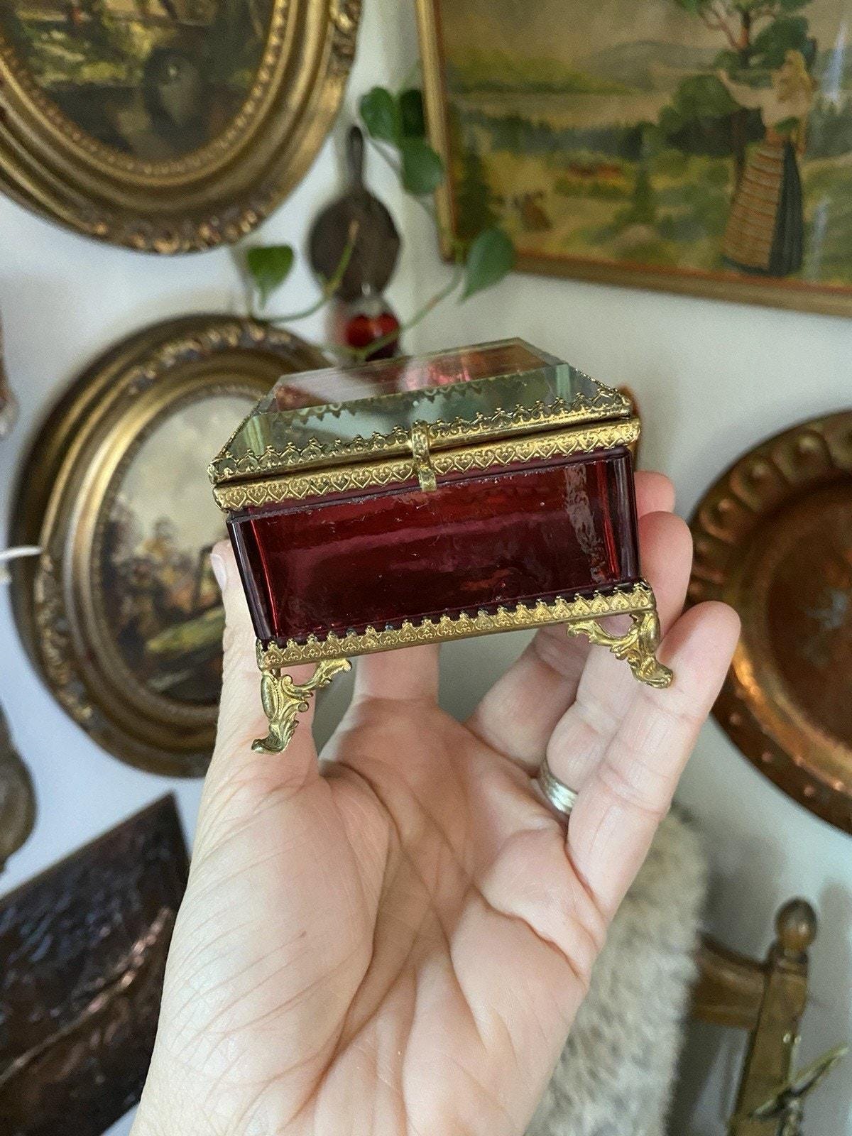Antique Gold Box With Lid - Etsy