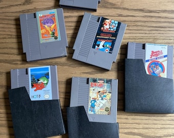 Lote de 6 cartuchos de juegos Nintendo NES auténticos y probados.