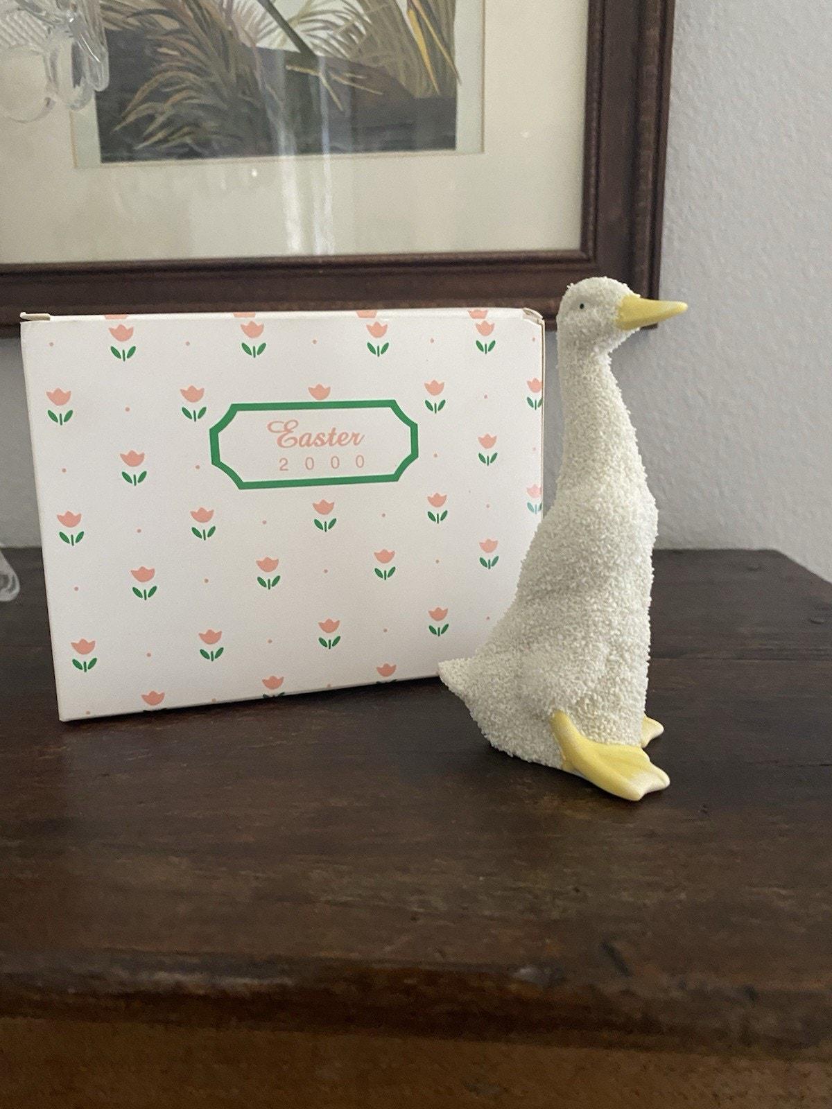 Vintage Ceramic Goose Figure Dept 56 Snowbunnies 'springtime