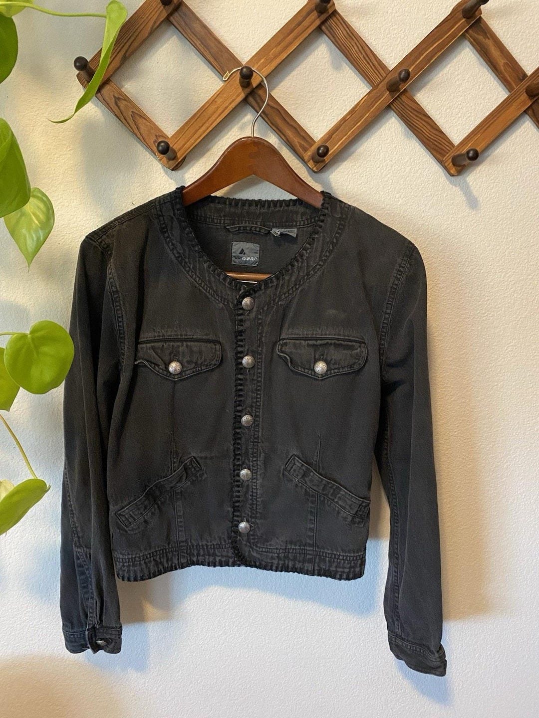 メキシコ製 LIZ Claiborne デニムジャケット L ライトブルー ボタン 胸 