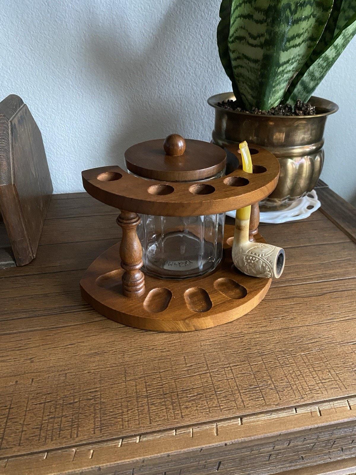 pipe stand with tobacco jar Pipe Stand With Jar