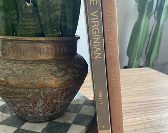 Libros del Oeste de tapa dura antiguos: El Virginiano, El vaquero y su caballo (juego de 2)