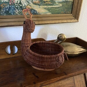 ヴィンテージ籐トナカイ鹿かご 籐籐編みかご - Etsy 日本