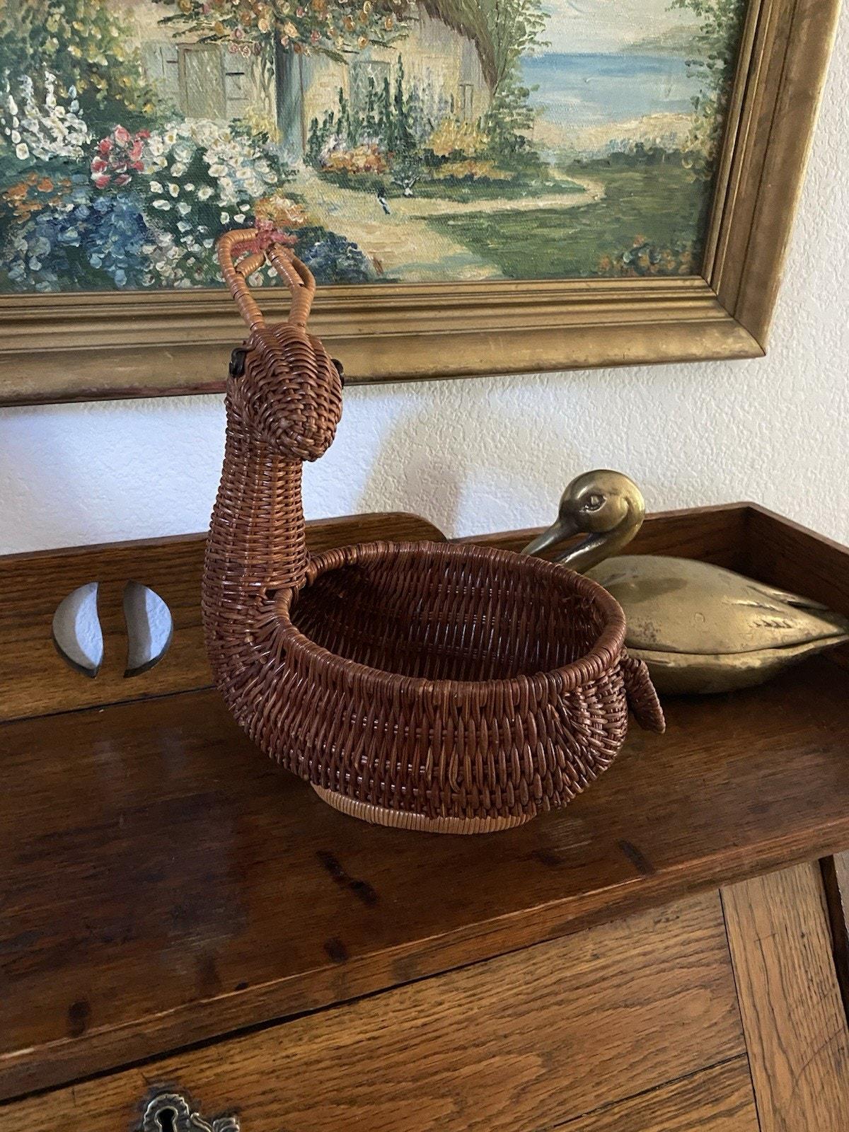 ヴィンテージ籐トナカイ鹿かご 籐籐編みかご - Etsy 日本