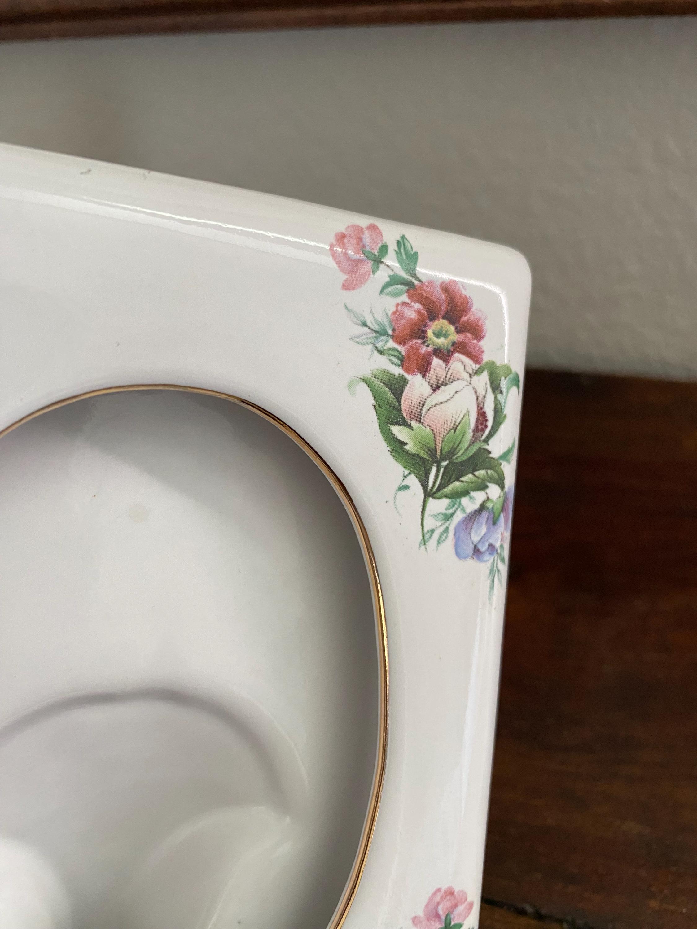 80年代のヴィンテージ陶器製花柄フォトフレーム - 日本製 - Etsy 日本