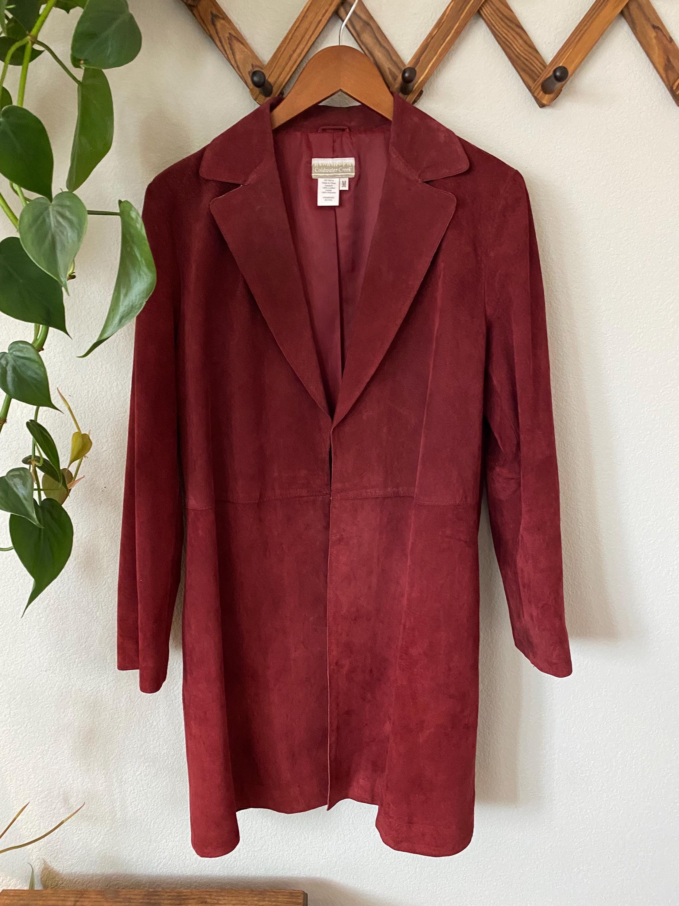 Vintage 90s Suede Longline Jacket Vintage Coldwater Creek