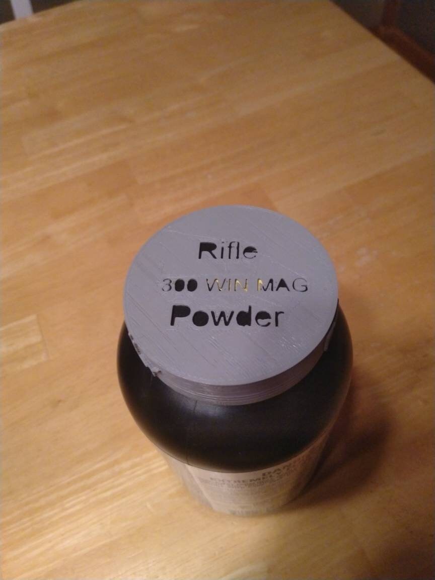 3D Printed Reloading Gunpowder Container Label Cap - Etsy