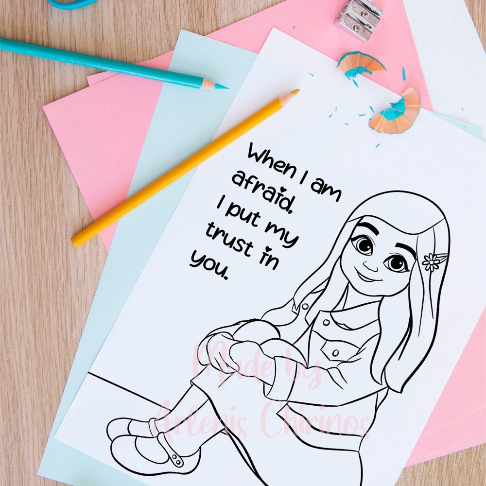 Bible Coloring Pages for Girls. Coloring Book for Girls. Bible Verse