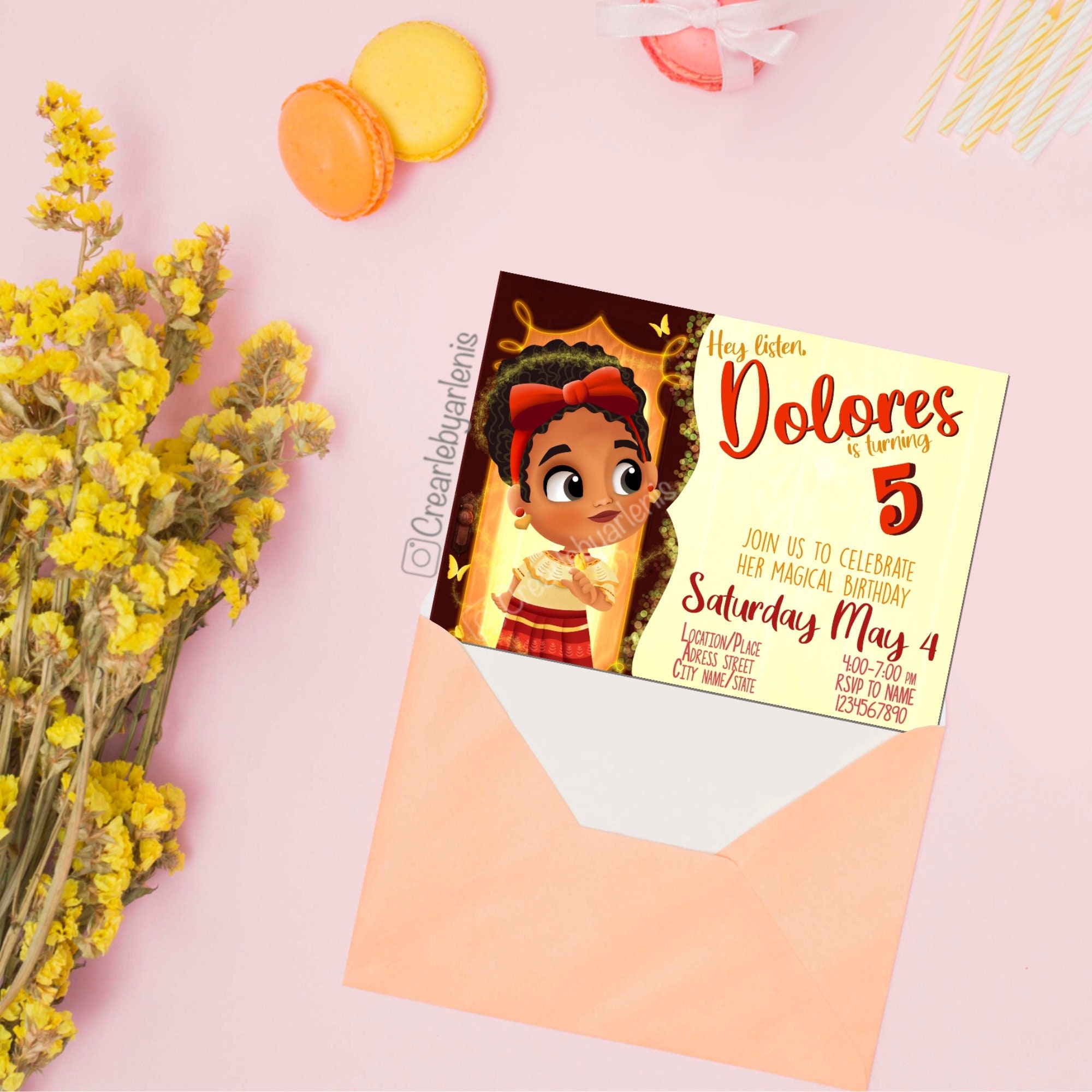 Encanto Custom Birthday Party Invitation Digital File Baby Etsy