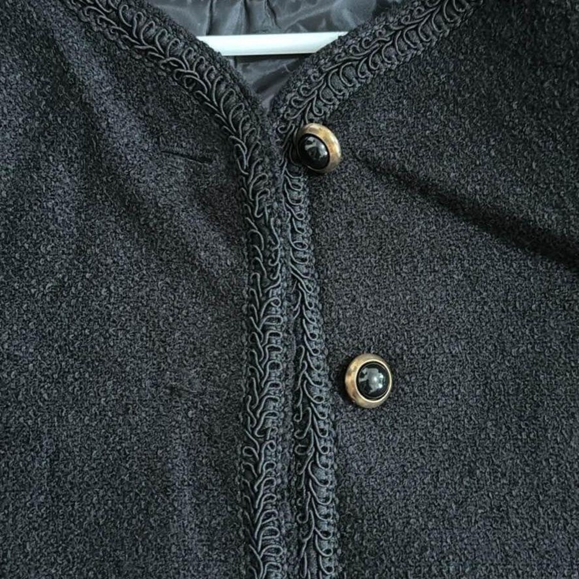 Y2K Women's 90 Vintage Blazer Black - size 12 MADE IN USA, foto 4 di 4
