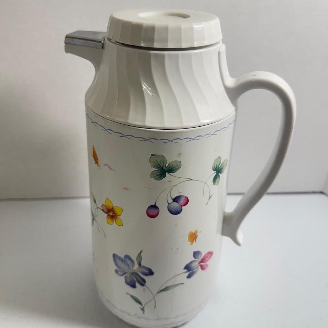 VTG Mikasa 1 Liter Thermal Coffee Carafe Pitcher Floral Design