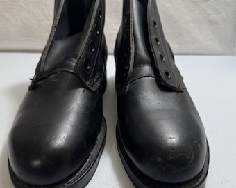 Vintage 80s Biltrite Leather Military Style Steel Toe Boots Men Size 6R MB 1-82