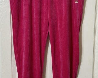 EUC Juicy Couture Joggers de terciopelo BARBIE rosa intenso para mujer -talla 2xL Plus