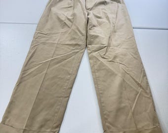 Pantalón Hammond Y2K Polo Ralph Lauren de algodón plisado caqui para hombre, talla 34 x 30, estilo chino informal