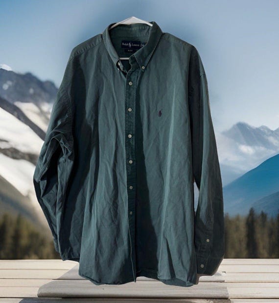 Y2K 90s Ralph Lauren BLAKE Old Money Oxford Shirt Men XXL