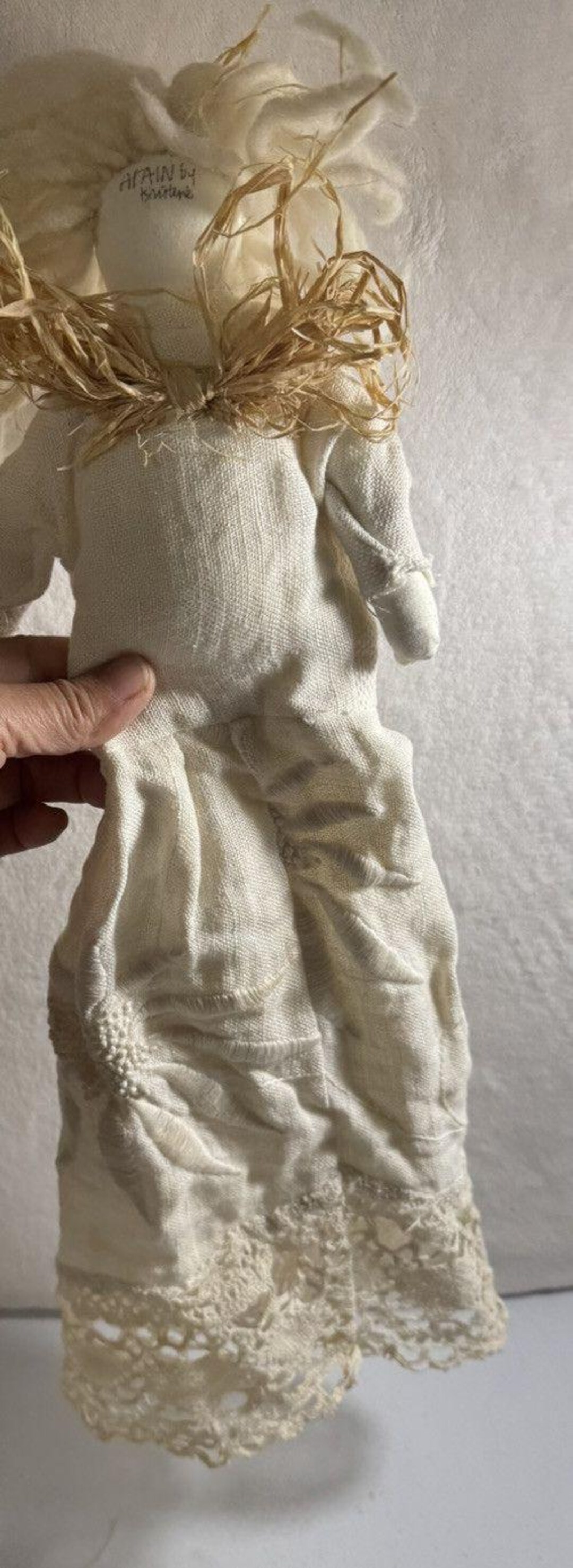 Vtg 1995 Handmade Angel Rag Doll With Lace Clothes 13 - Etsy