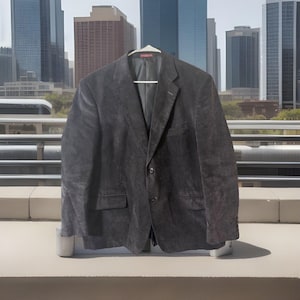 VTG Convinton 2 Button Corduroy  Blazer Mens 44S Sport Coat Jacket  Dk Brown