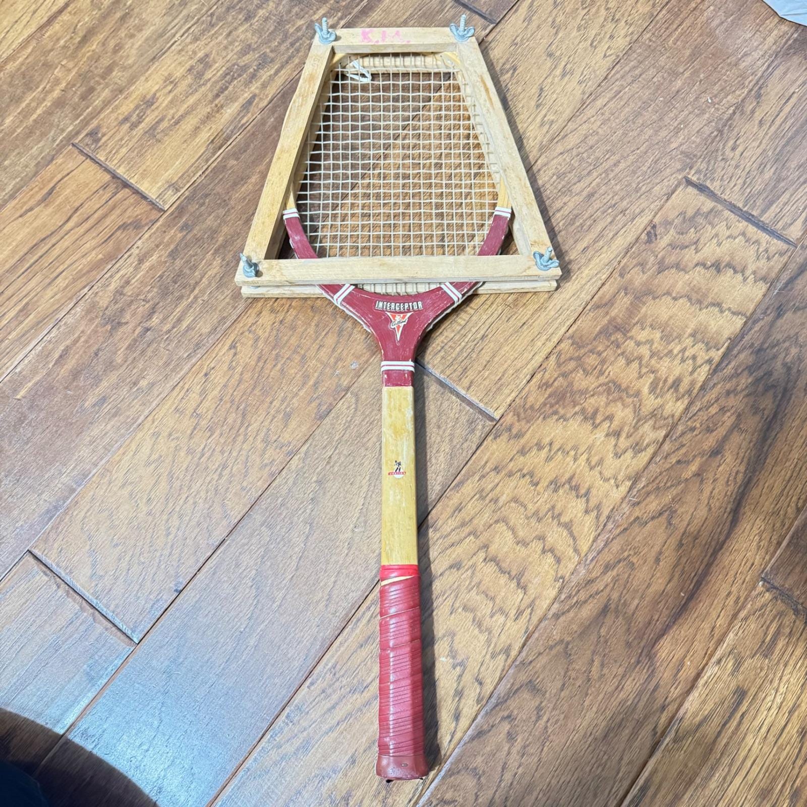 1970s Vintage Wooden Tennis Rackets, a Pair