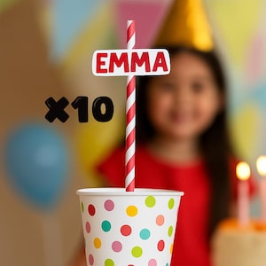 Gepersonaliseerde naamrietjes, aangepaste glitterrietjes voor verjaardagsfeestje, bruiloft, decor babyshower, benodigdheden voor verjaardagsfeestje, rietjes voor feestjes