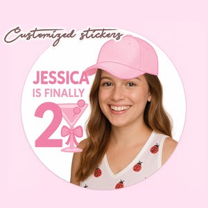 Finally 21 Birthday Stickers,Funny 21st Birthday Decals for Party,Cards & Gifts,Cute 21 Year Old Celebration Vinyl Stickers,21 Year Old Gift