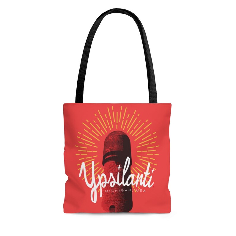Ypsilanti Water Tower Red Tote Bag