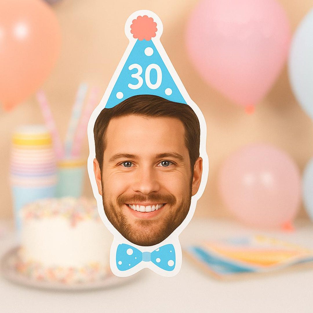 30th Sticker Custom 30th Birthday Stickers for Him,personalized Photo Stickers,30th ...