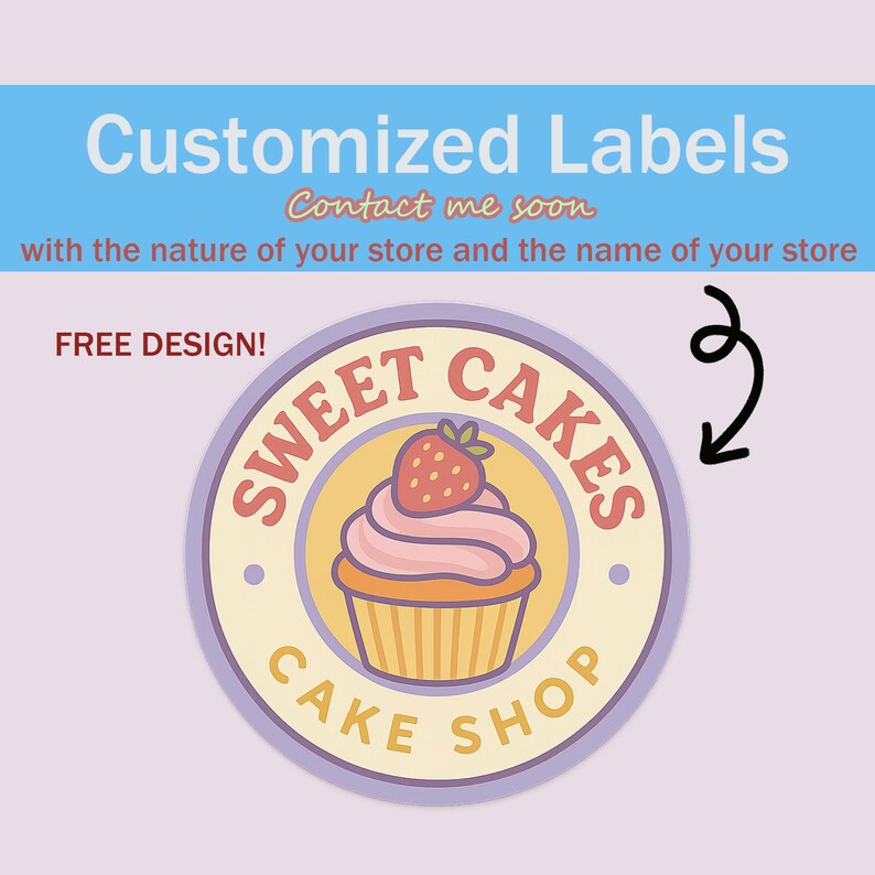Custom Bakery Label Template,editable Sweet Treat Tags,instant Download ...
