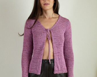 womens tie cardigan