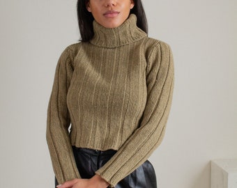 khaki turtleneck womens