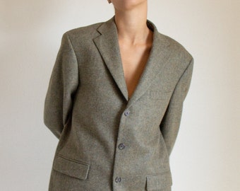 Vintage brown wool blazer // XXL+ (1497)
