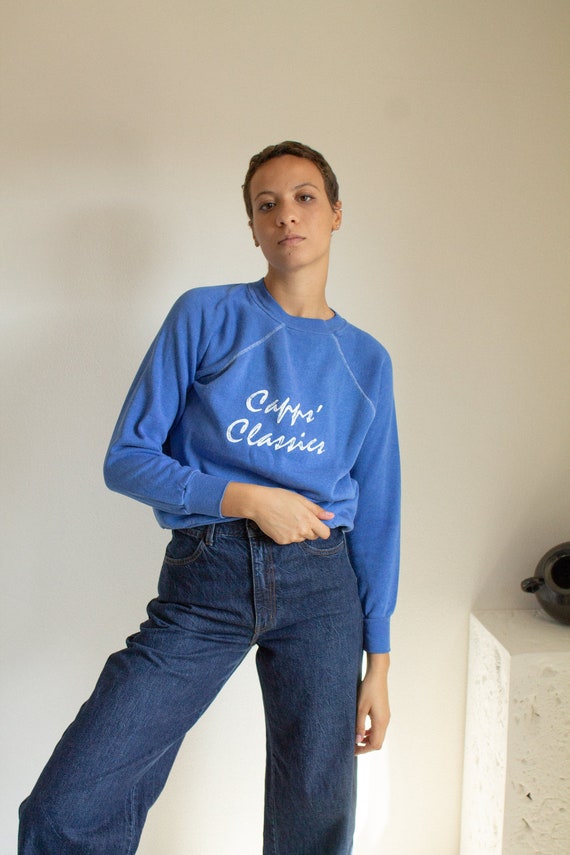 Vintage royal blue cotton "Capps Classics" sweatsh