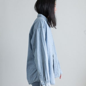 Vintage denim cotton button down shirt // XXL (2428)