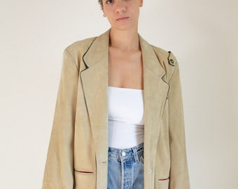 Vintage tan suede blazer // M (1968)