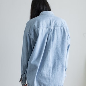 Vintage denim cotton button down shirt // XXL (2428)