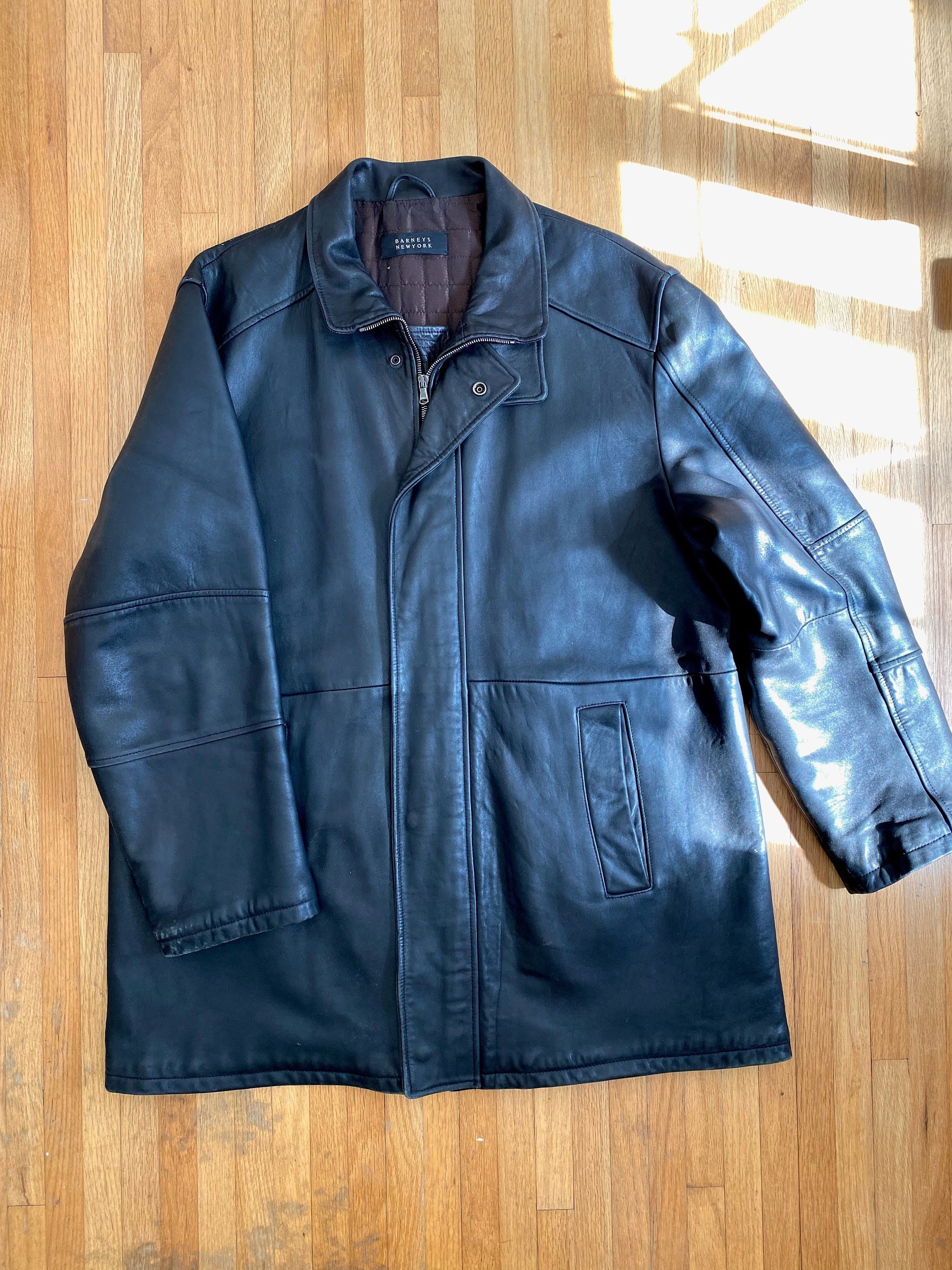 Vintage Barneys New York Black Leather Simple Minimal Mid Vintage Barneys New York Black Leather Simple Minimal Mid