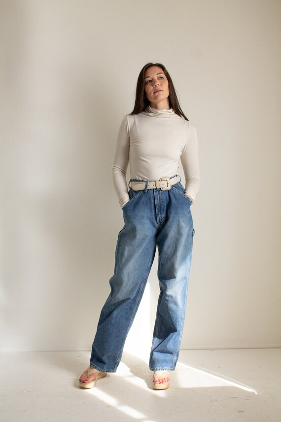 berkley jensen fleece lined carpenter denim jeans